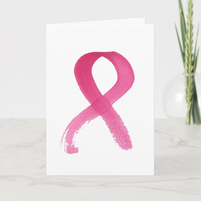 Carte à ruban pour le cancer du sein (Devant)