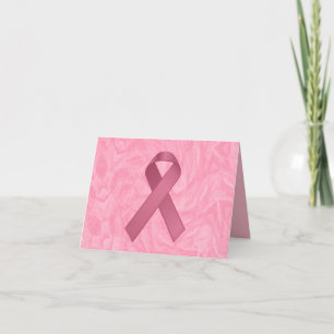 Carte à ruban rose