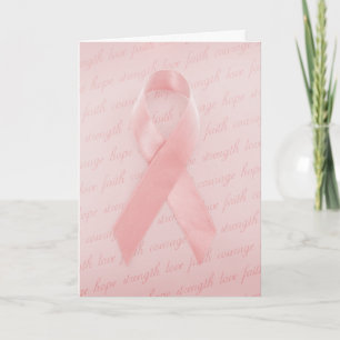 Carte à ruban rose