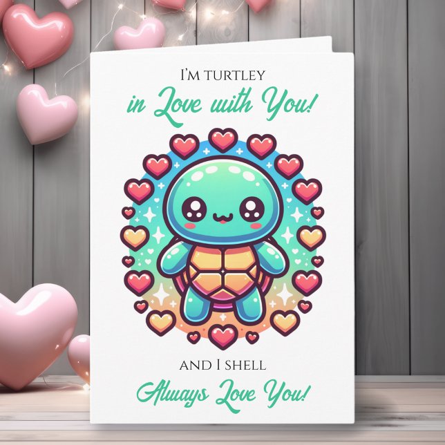 Carte A Sweet Turtle Themed Valentine's Day  (Créateur téléchargé)