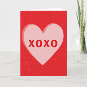 Carte à texture pailletée avec cœur rose