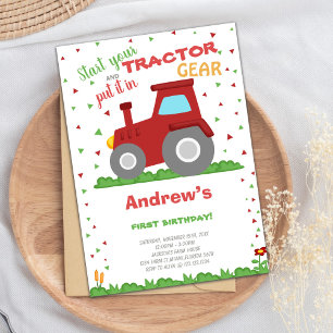 Carte à thème de la ferme et du tracteur
