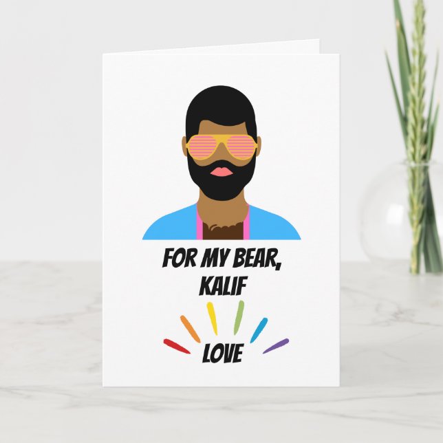 Carte à thème Gay pour vous et votre ours Hugs (Devant)