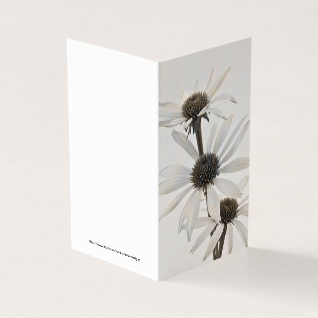 Carte à trois fleurs de cône blanc (Outside)