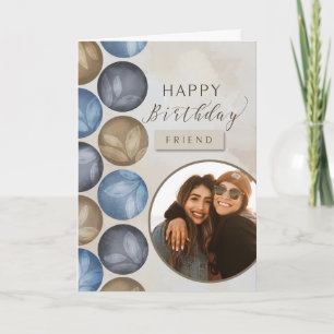 Carte À un ami heureux anniversaire aquarelle photo