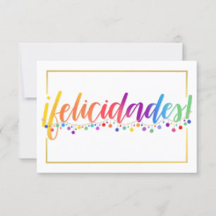 Carte à un côté Felicidades