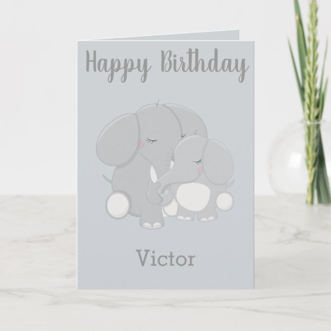 Carte À un petit garçon sur le thème de son anniversaire (Devant)