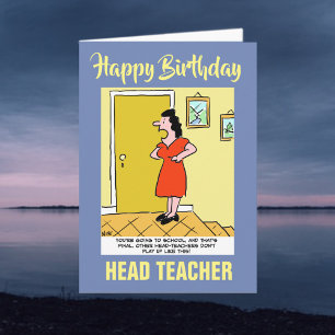 Carte À un professeur en chef - Joyeux anniversaire