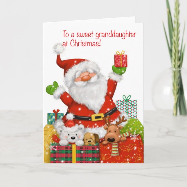 Carte À une petite-fille douce à Noël (Devant)