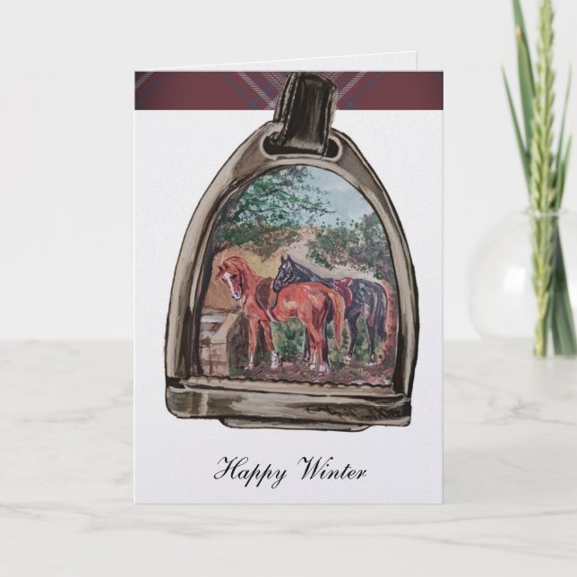 Carte a view through a stirrup  card (Devant)