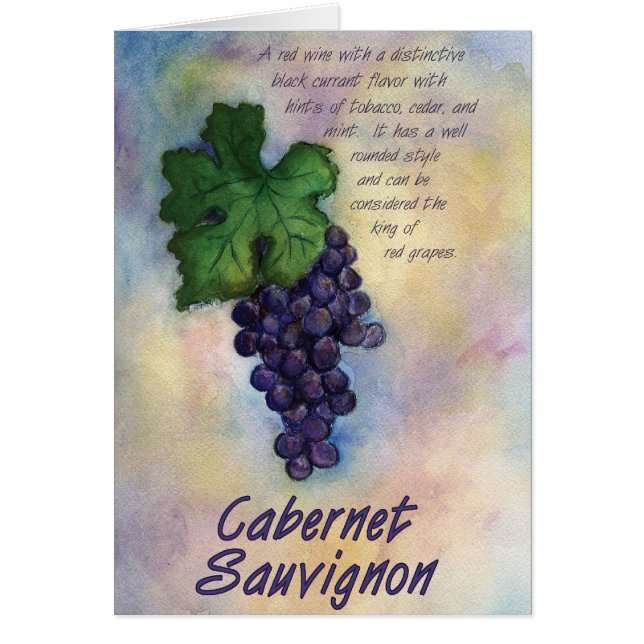 Carte à vin Cabernet Sauvignon (Devant)