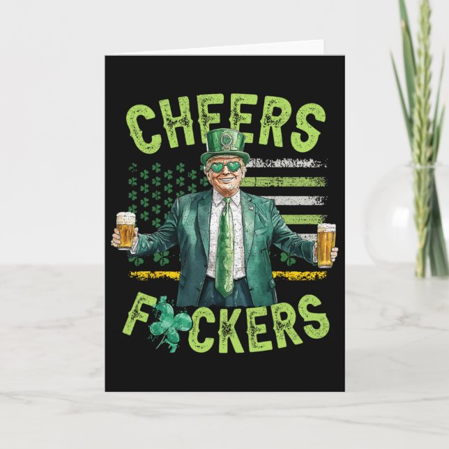 Carte À votre santé St Patrick's Day Bière drôle à boire (Devant)