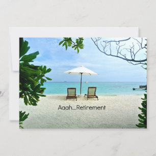 Carte Aaah...retraite, Détente à la plage