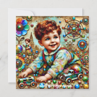 Carte AARON ~ Happy Birthday ~ Birthday Card ~