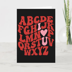 Carte Abc Alphabet Je T'Aime Professeur D'Anglais Saint-