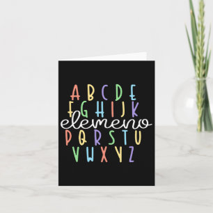 Carte Abc Elemeno Maternelle Enseignante Cute Cadeaux Re