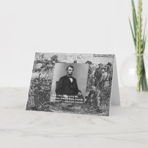 Carte Abe Lincoln "Détruisez les ennemis" Citations de s