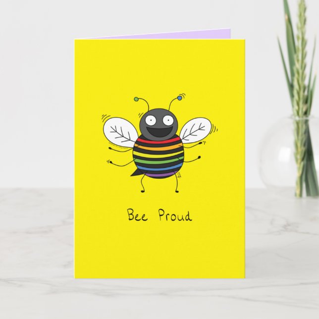Carte Abee Fier Gay pride LGBTQ Bee (Devant)