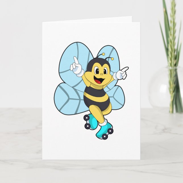 Carte Abeille à roulettes (Devant)