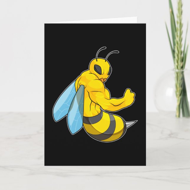 Carte Abeille comme culturiste (Devant)