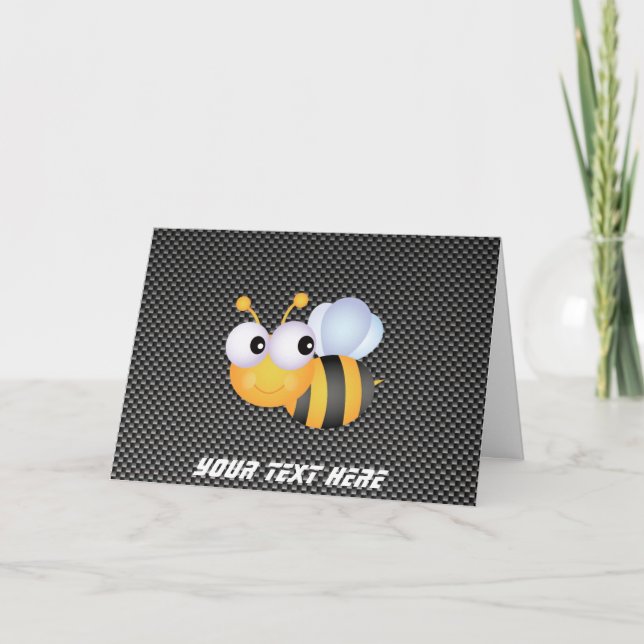 Carte Abeille mignonne ; Lisse (Devant)