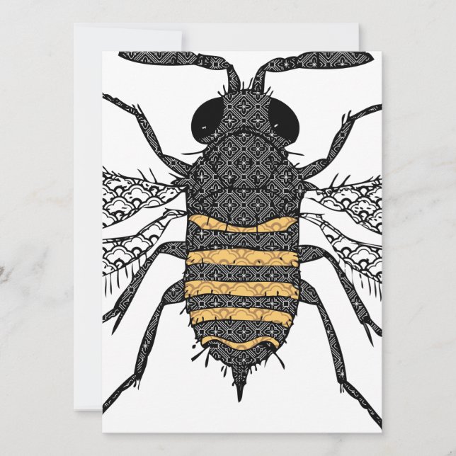 Carte Abeille vintage (Devant)