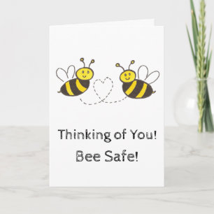 Carte Abeilles de miel avec coffre-fort d'abeille de coe