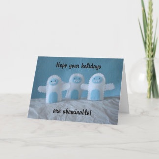 Carte abominable de vacances
