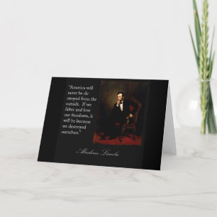 Carte Abraham Lincoln Citation & Portrait