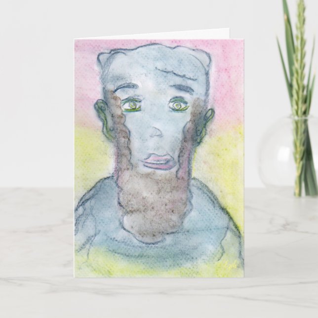 Carte Abraham Lincoln Portrait Dessin Art Spirituel (Devant)