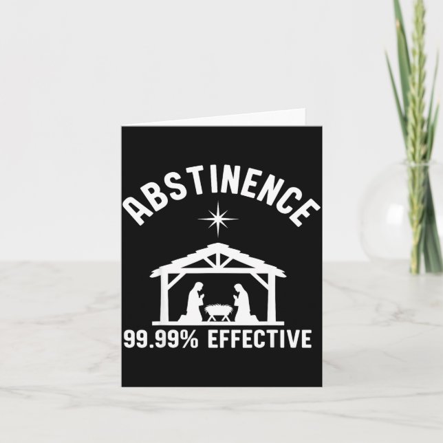 Carte Abstinence 99.99 Percent Effective Nativity Christ (Devant)