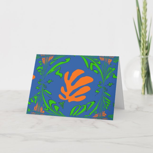 Carte Abstract Lilly, Matisse Style (Devant)