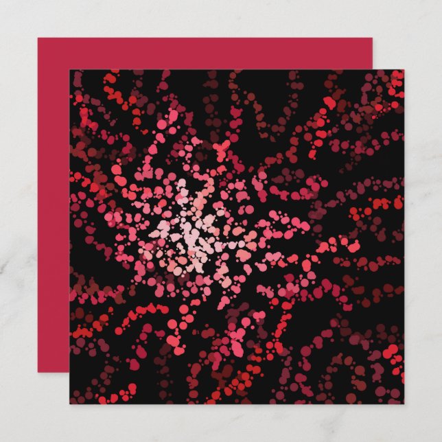 Carte Abstract Splatter Dots Of Pinks And Reds Pattern (Devant / Derrière)