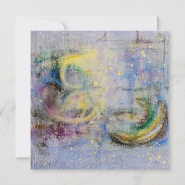 Carte abstraction citronnée (Devant)