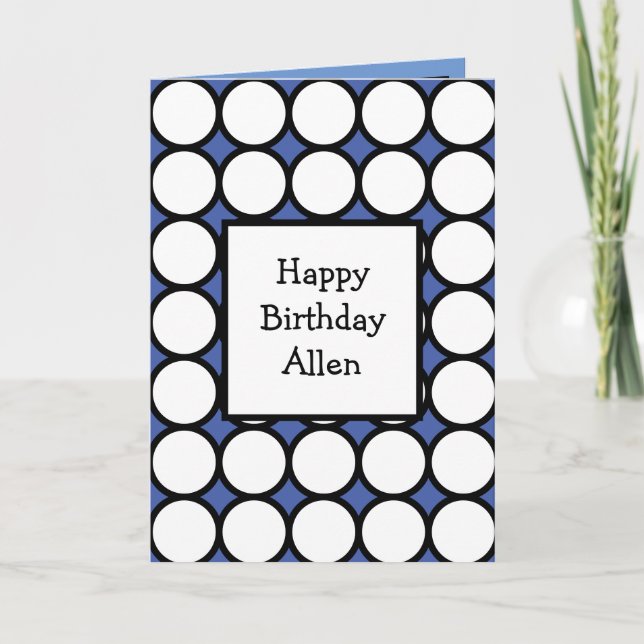 Carte Abstrait moderne personnalisé Joyeux anniversaire (Devant)