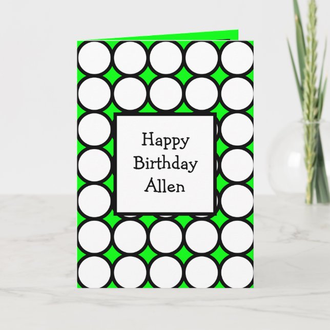 Carte Abstrait moderne personnalisé Joyeux anniversaire (Devant)