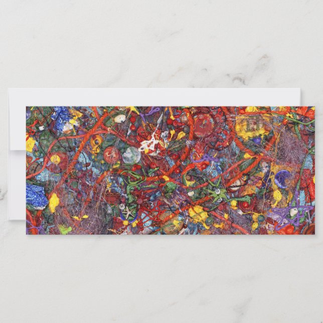 Carte Abstrait - Peinture en tissu - Sanité (Devant)