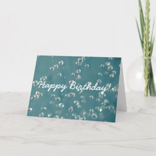 Carte Abstrait Soft Focus Water Drops, Joyeux Anniversai