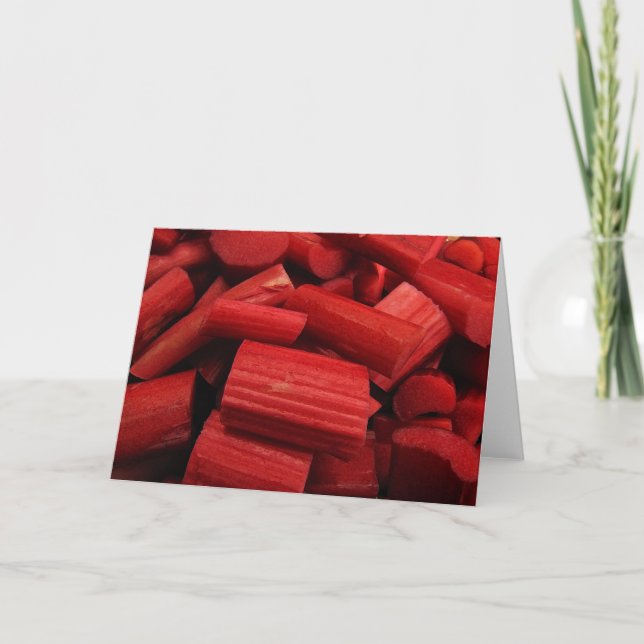 Carte Abstraite de note blanche Rhubarb (Devant)