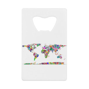 Carte Abstraite du monde coloré 2