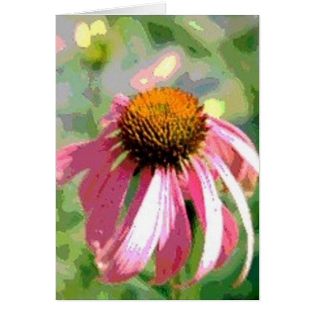 Carte Abstraite Echinacea (Devant)