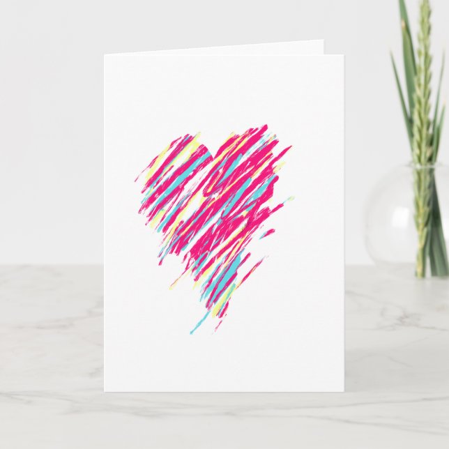 Carte Abstraite Heart Valentine's Day (Devant)