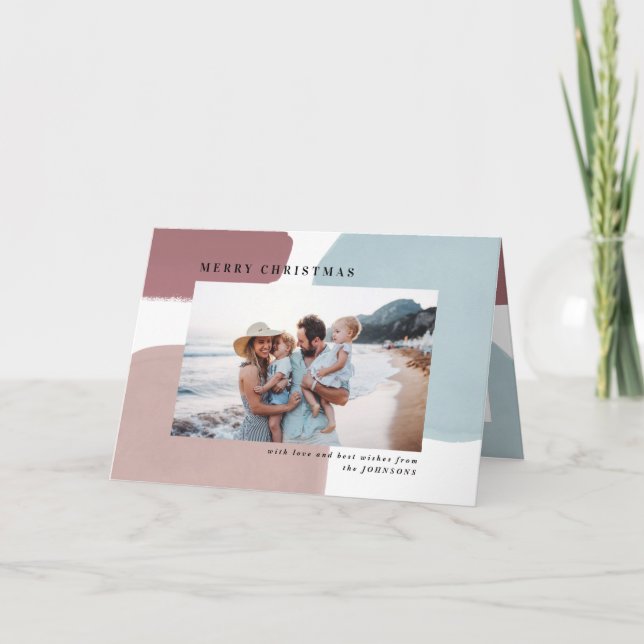 Carte Abstraite photo de vacances peinte en couleur (Devant)