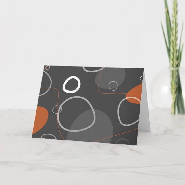 Carte abstraite rétro-moderne (Devant)