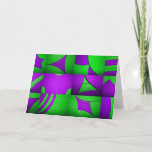 Carte abstraite verte et de pourpre de motif