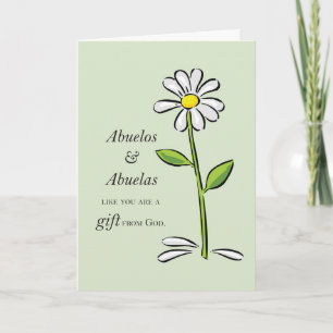 Carte Abuelo et Abuela Don de God Daisy Religieux