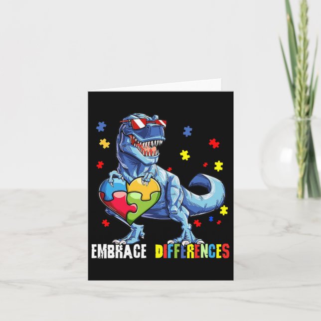 Carte Accepter les différences Asd Spectrum Dinosaure Au (Devant)