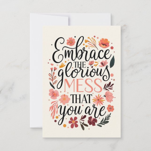 Carte Acceptez la citation motivationnelle glorieuse du  (Devant)