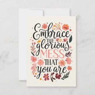 Carte Acceptez la citation motivationnelle glorieuse du 