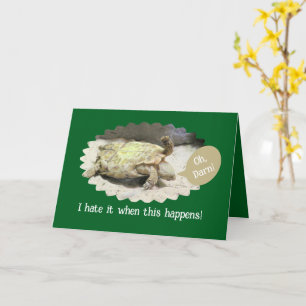 CARTE ACCIDENT HUMOUR/TORTUE RETOURNÉE SUR LE DOS